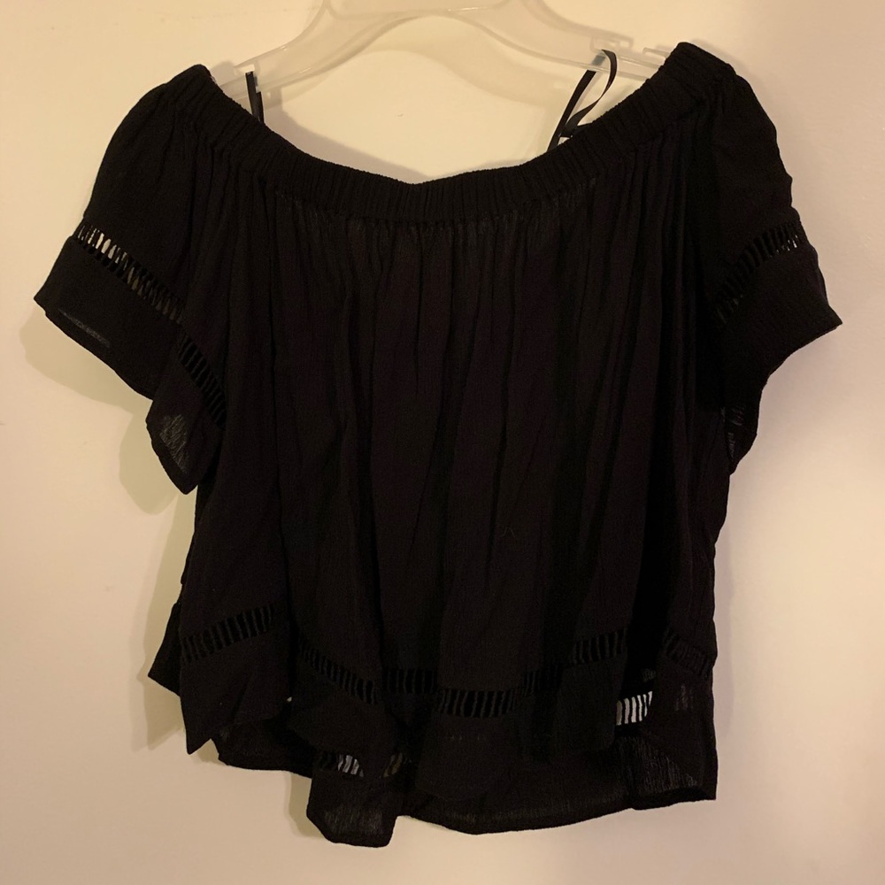 Black off the shoulder blouse from F21